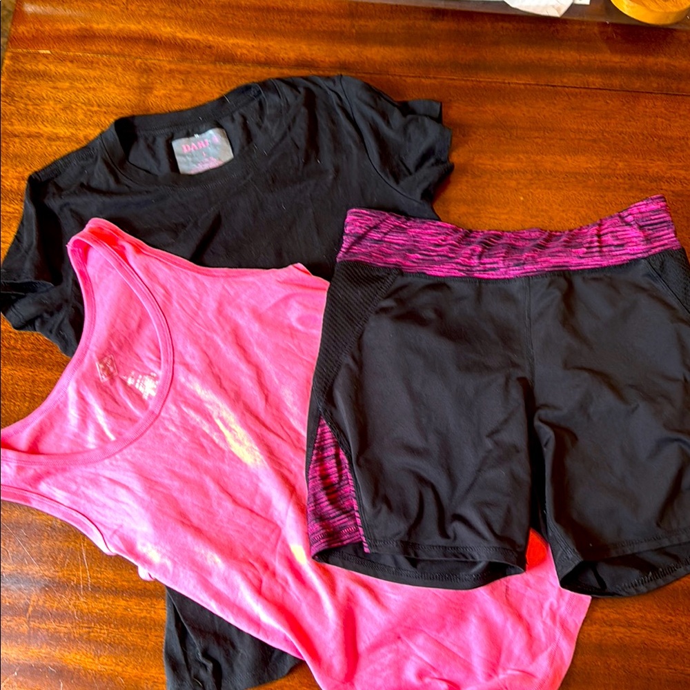 Black and Pink Activewear Set